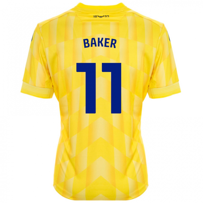 Niño Camiseta Sophie Baker #11 Amarillo 1ª Equipación 2024/25 La Camisa Chile