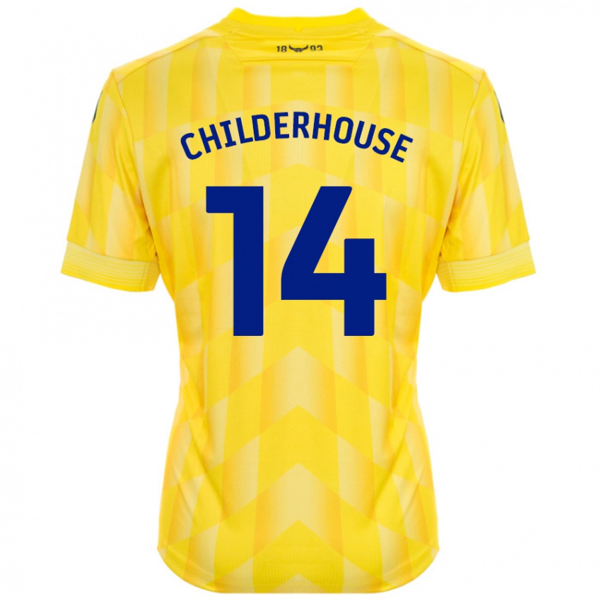 Niño Camiseta Molly Childerhouse #14 Amarillo 1ª Equipación 2024/25 La Camisa Chile