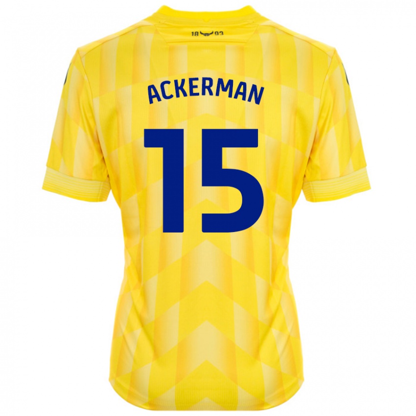 Niño Camiseta Daisy Ackerman #15 Amarillo 1ª Equipación 2024/25 La Camisa Chile