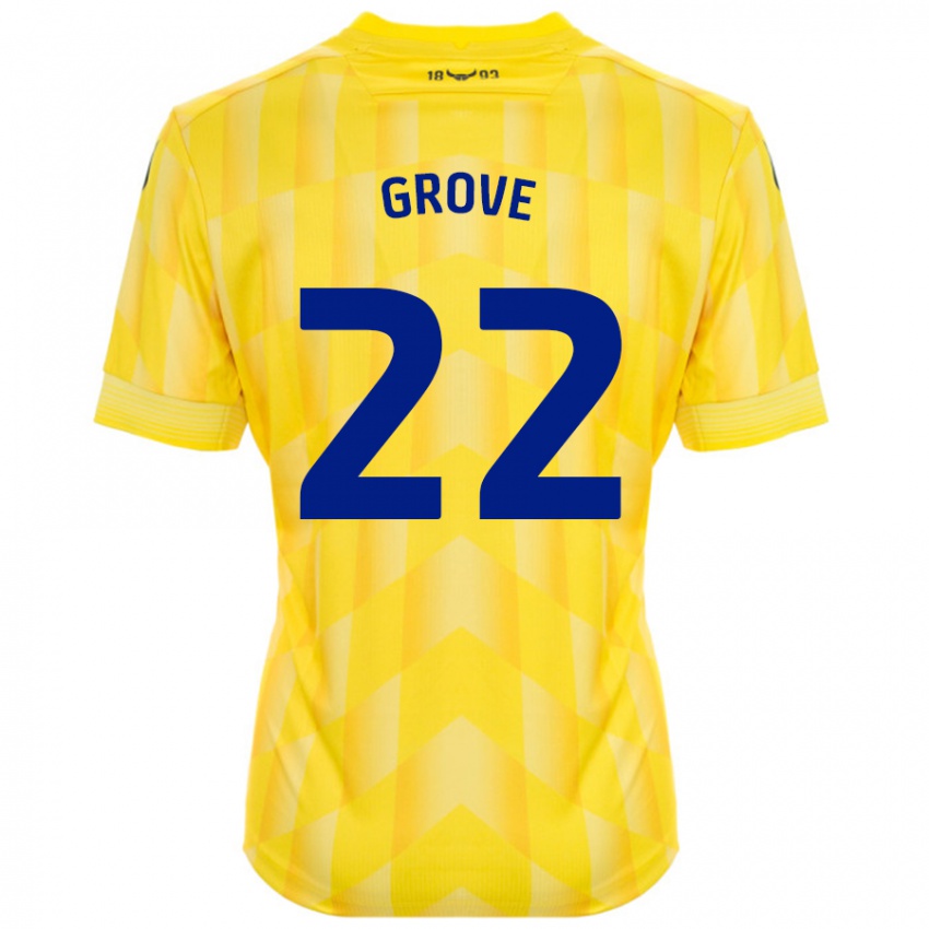 Niño Camiseta Jade Grove #22 Amarillo 1ª Equipación 2024/25 La Camisa Chile