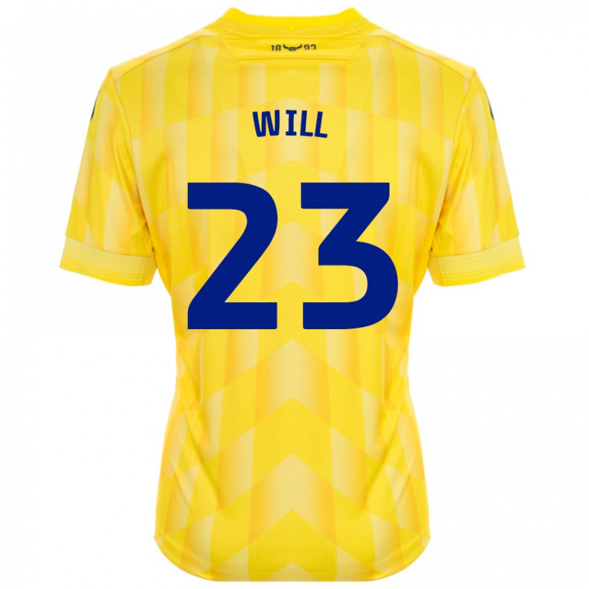 Niño Camiseta Merrick Will #23 Amarillo 1ª Equipación 2024/25 La Camisa Chile