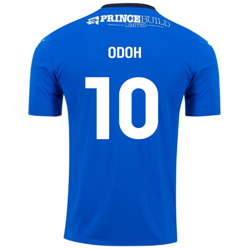 Niño Camiseta Abraham Odoh #10 Azul Blanco 1ª Equipación 2024/25 La Camisa Chile