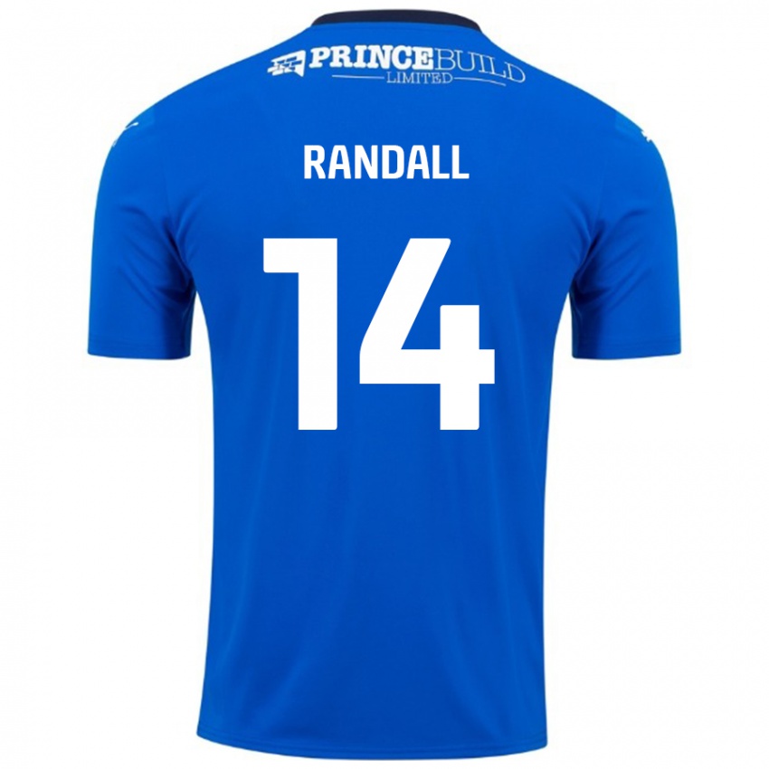 Niño Camiseta Joel Randall #14 Azul Blanco 1ª Equipación 2024/25 La Camisa Chile