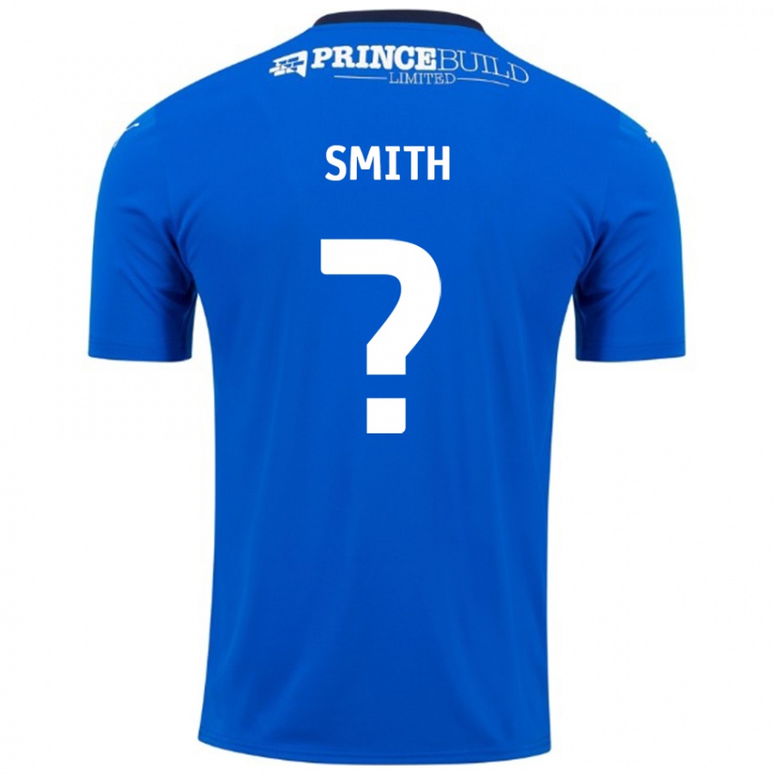 Niño Camiseta Bastian Smith #0 Azul Blanco 1ª Equipación 2024/25 La Camisa Chile