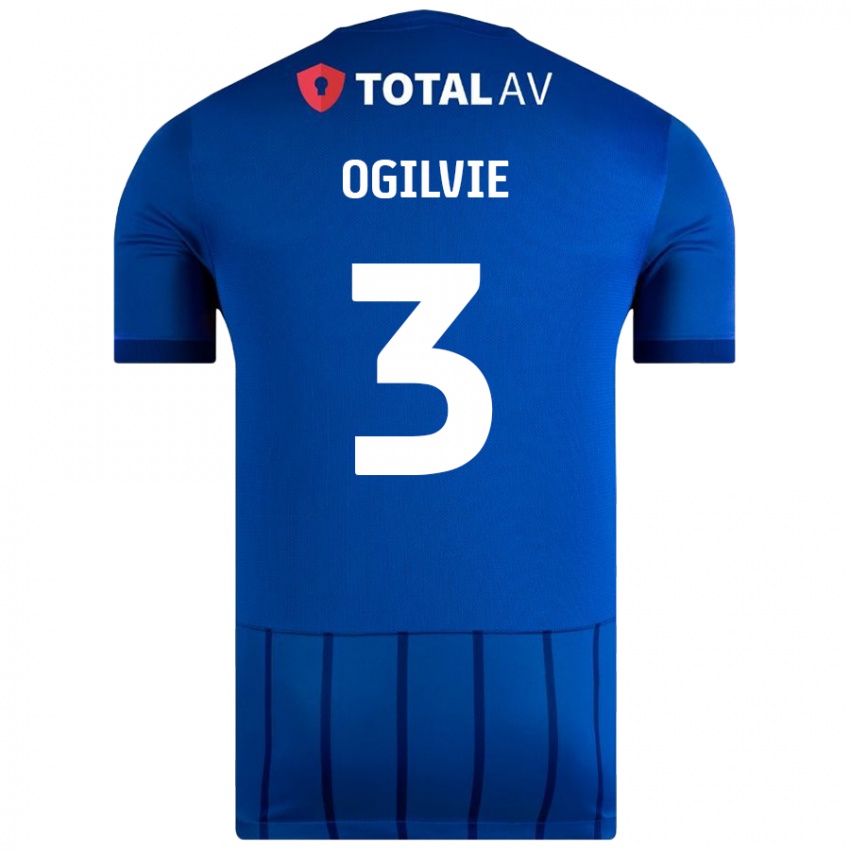 Niño Camiseta Connor Ogilvie #3 Azul 1ª Equipación 2024/25 La Camisa Chile