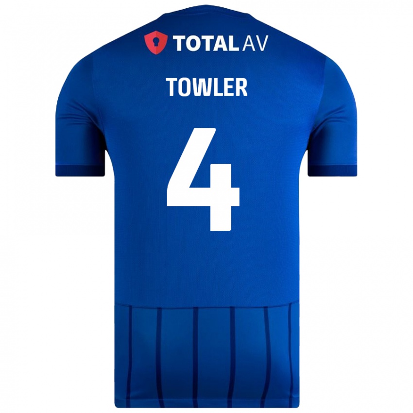 Niño Camiseta Ryley Towler #4 Azul 1ª Equipación 2024/25 La Camisa Chile