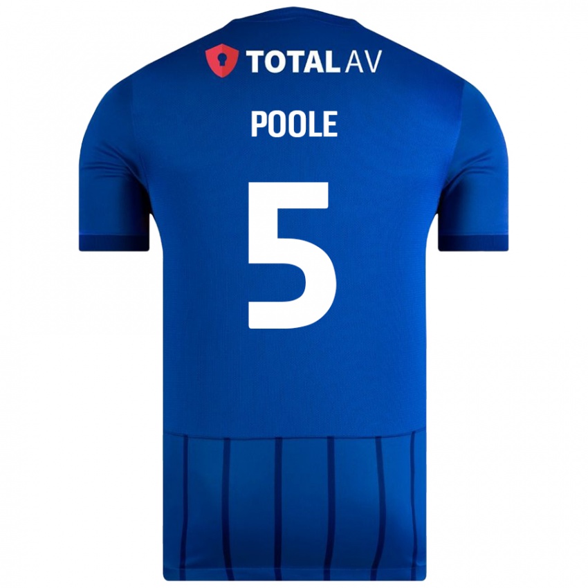 Niño Camiseta Regan Poole #5 Azul 1ª Equipación 2024/25 La Camisa Chile