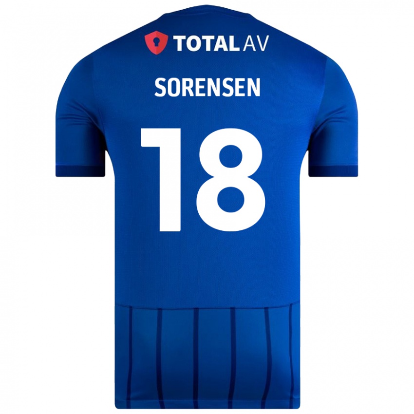 Niño Camiseta Elias Sørensen #18 Azul 1ª Equipación 2024/25 La Camisa Chile