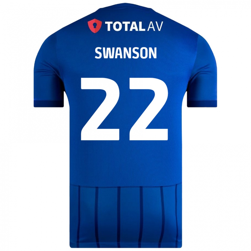 Niño Camiseta Zak Swanson #22 Azul 1ª Equipación 2024/25 La Camisa Chile