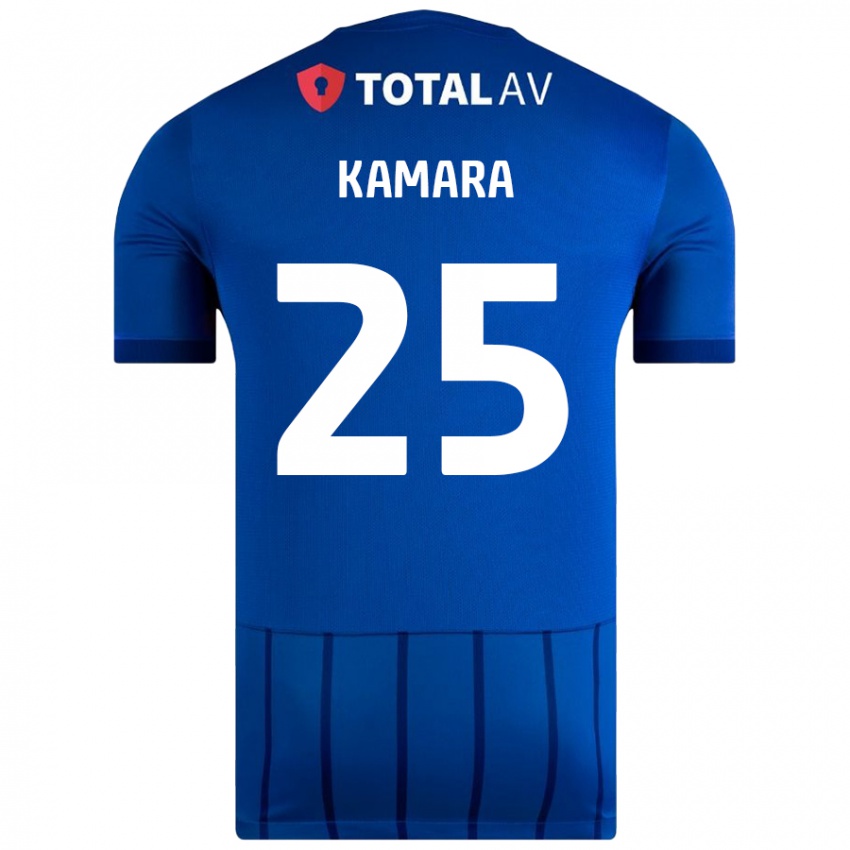 Niño Camiseta Abdoulaye Kamara #25 Azul 1ª Equipación 2024/25 La Camisa Chile