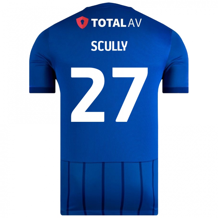 Niño Camiseta Anthony Scully #27 Azul 1ª Equipación 2024/25 La Camisa Chile