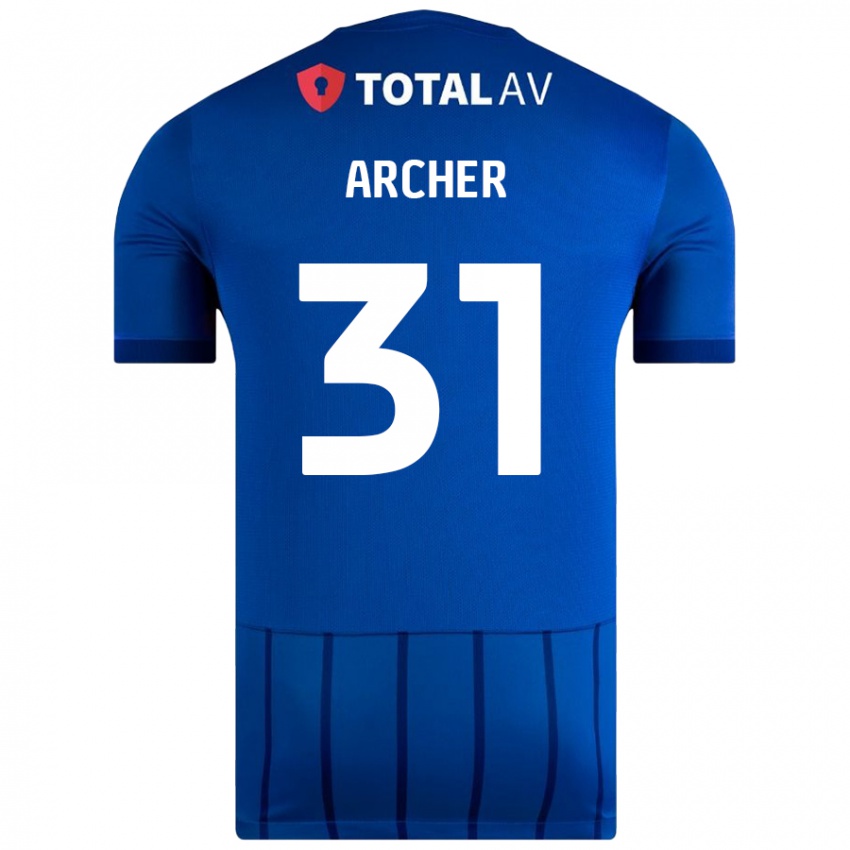 Niño Camiseta Jordan Archer #31 Azul 1ª Equipación 2024/25 La Camisa Chile