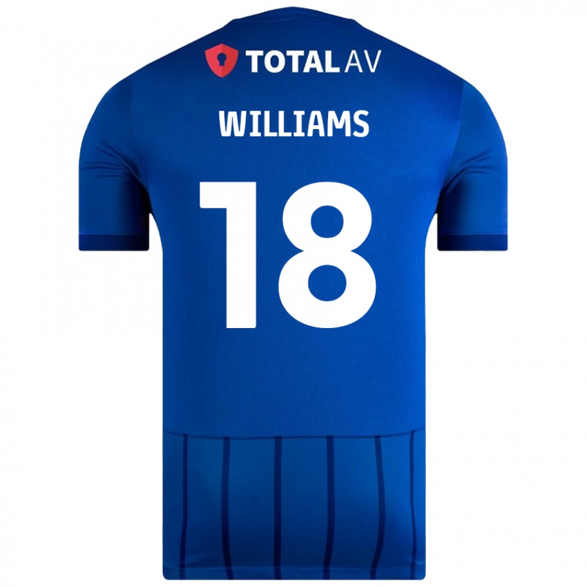 Niño Camiseta Scarlett Williams #18 Azul 1ª Equipación 2024/25 La Camisa Chile