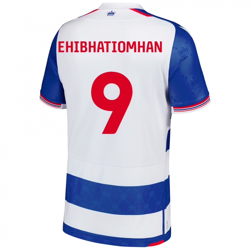 Niño Camiseta Kelvin Ehibhatiomhan #9 Azul Blanco 1ª Equipación 2024/25 La Camisa Chile