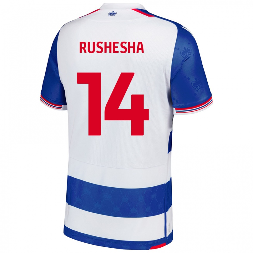 Niño Camiseta Tivonge Rushesha #14 Azul Blanco 1ª Equipación 2024/25 La Camisa Chile