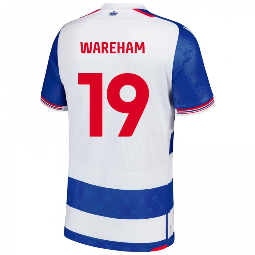 Niño Camiseta Jayden Wareham #19 Azul Blanco 1ª Equipación 2024/25 La Camisa Chile