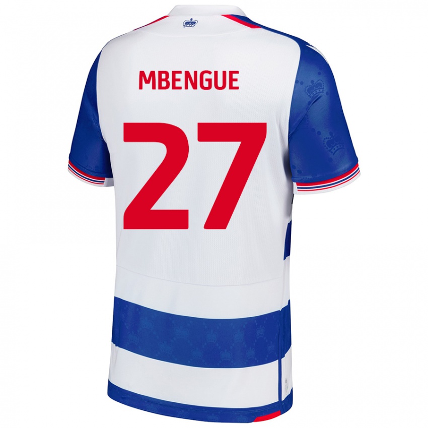 Niño Camiseta Amadou Salif Mbengue #27 Azul Blanco 1ª Equipación 2024/25 La Camisa Chile