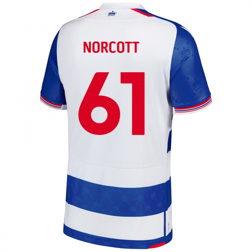 Niño Camiseta Tom Norcott #61 Azul Blanco 1ª Equipación 2024/25 La Camisa Chile