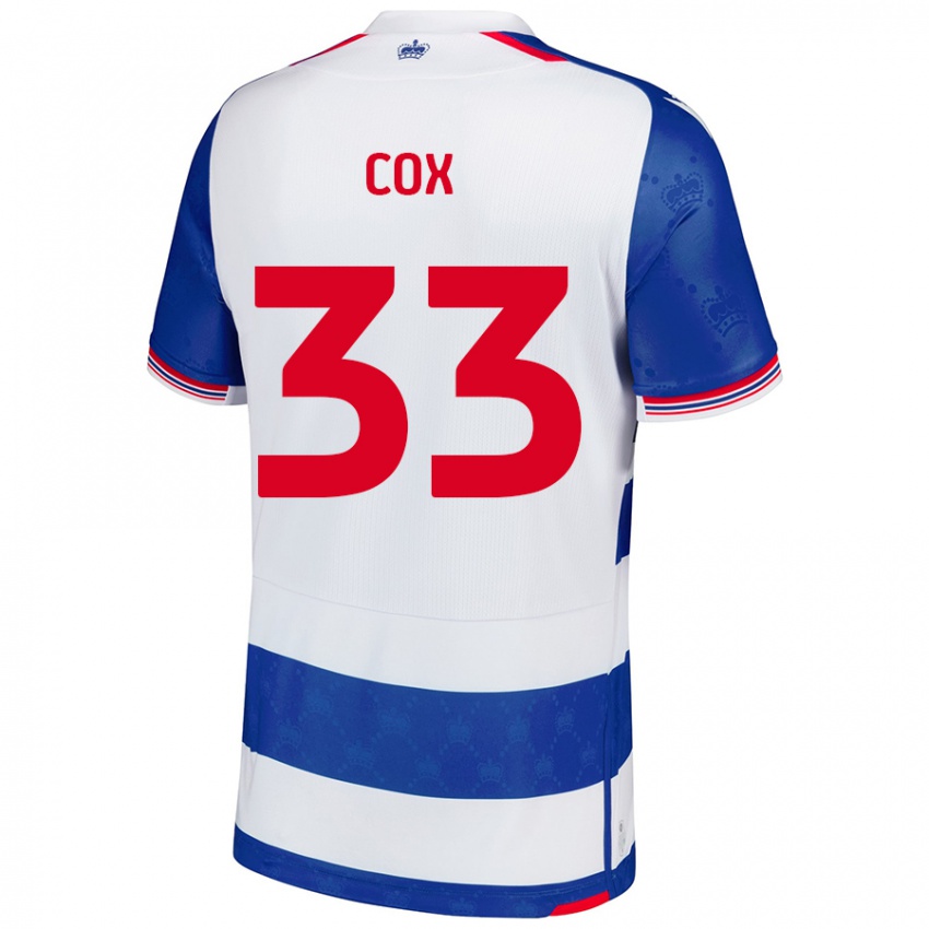 Niño Camiseta Bella Cox #33 Azul Blanco 1ª Equipación 2024/25 La Camisa Chile