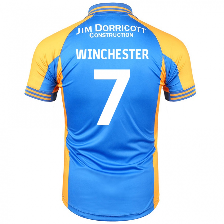 Niño Camiseta Carl Winchester #7 Azul Ámbar 1ª Equipación 2024/25 La Camisa Chile