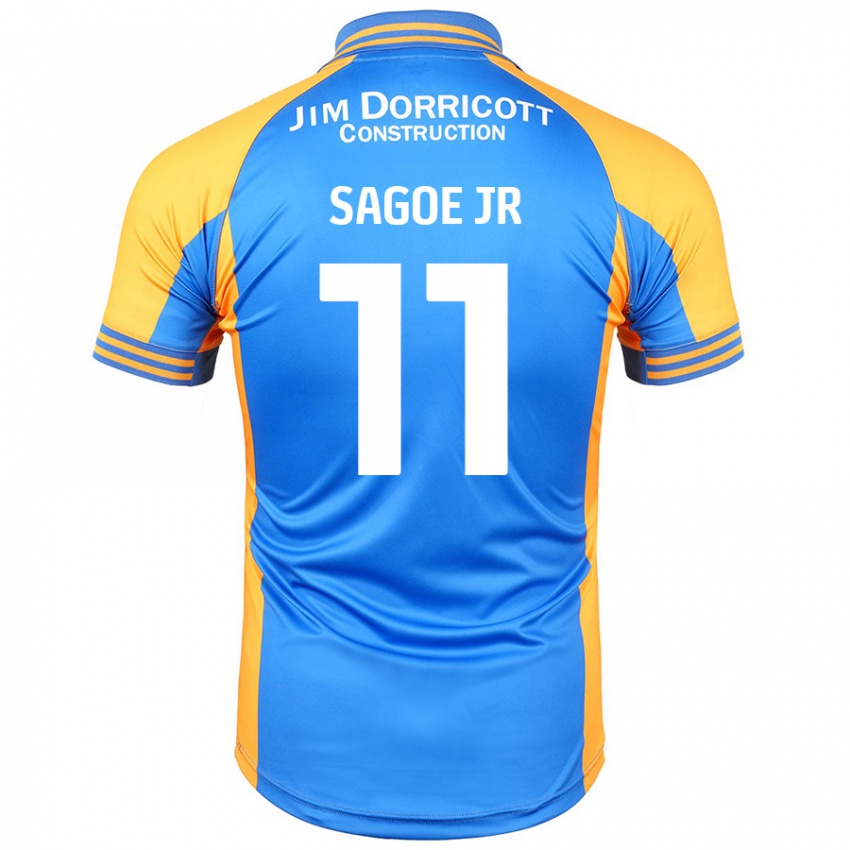 Niño Camiseta Charles Sagoe Jr #11 Azul Ámbar 1ª Equipación 2024/25 La Camisa Chile