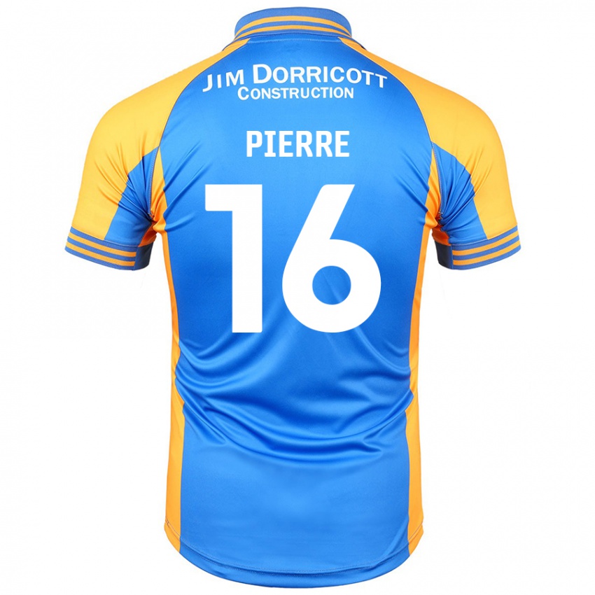 Niño Camiseta Aaron Pierre #16 Azul Ámbar 1ª Equipación 2024/25 La Camisa Chile