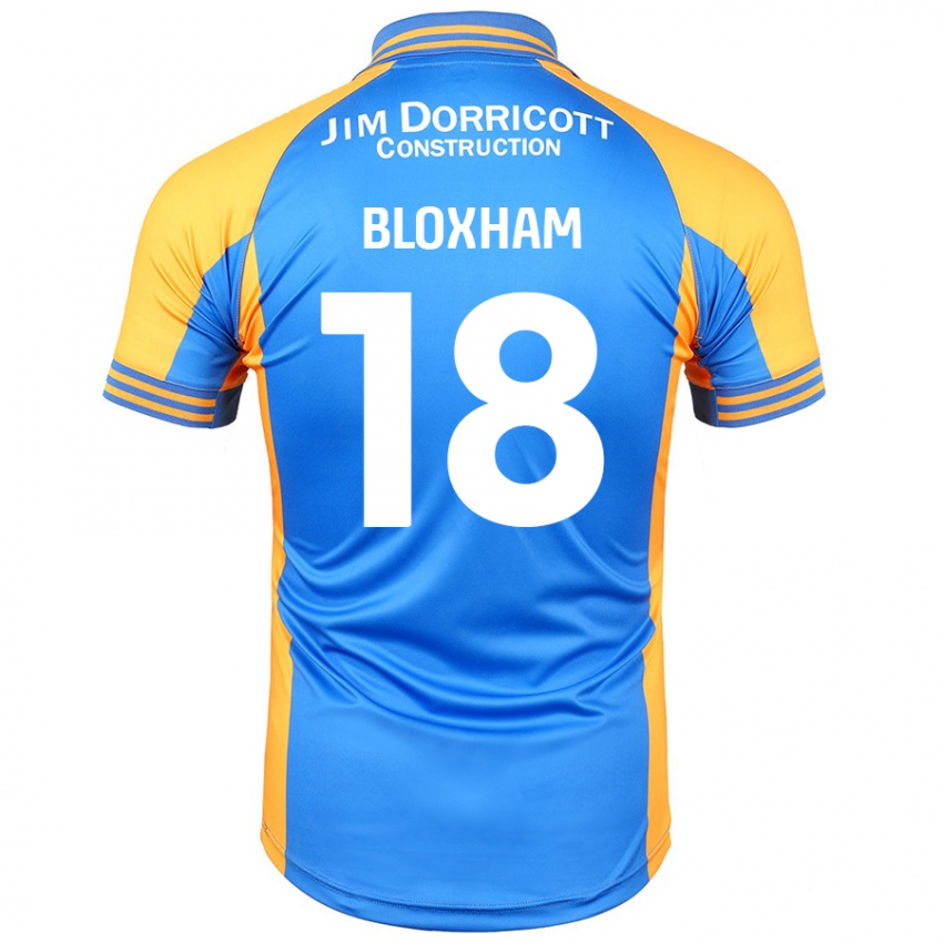 Niño Camiseta Tom Bloxham #18 Azul Ámbar 1ª Equipación 2024/25 La Camisa Chile