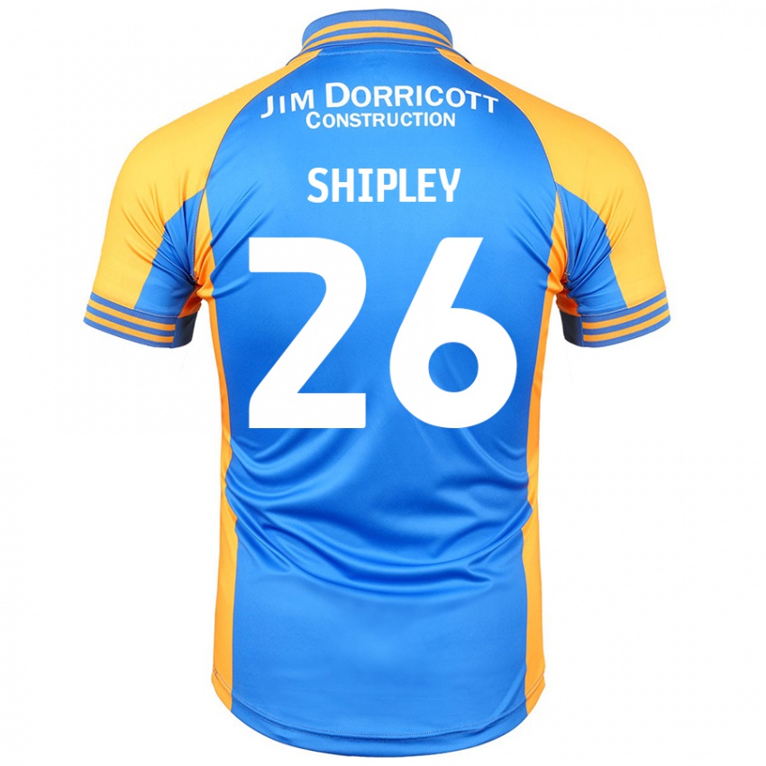 Niño Camiseta Jordan Shipley #26 Azul Ámbar 1ª Equipación 2024/25 La Camisa Chile