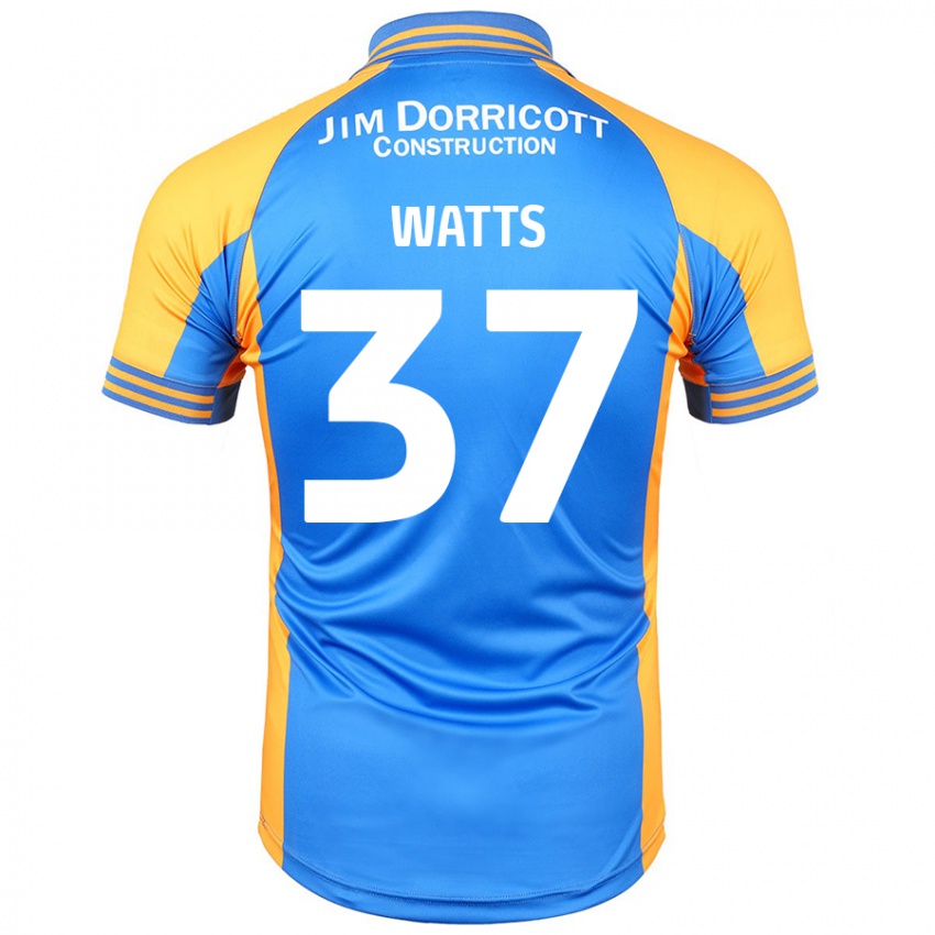 Niño Camiseta Harvey Watts #37 Azul Ámbar 1ª Equipación 2024/25 La Camisa Chile