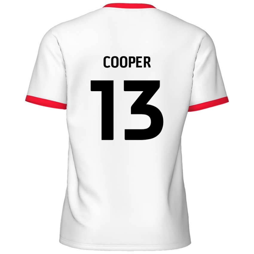 Niño Camiseta Murphy Cooper #13 Blanco Rojo 1ª Equipación 2024/25 La Camisa Chile