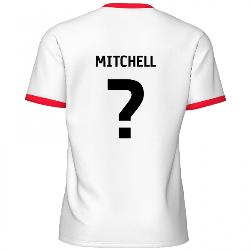 Niño Camiseta Rylee Mitchell #0 Blanco Rojo 1ª Equipación 2024/25 La Camisa Chile