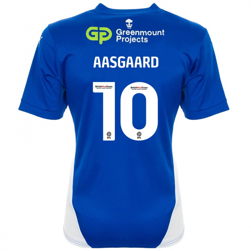 Niño Camiseta Thelo Aasgaard #10 Azul Blanco 1ª Equipación 2024/25 La Camisa Chile