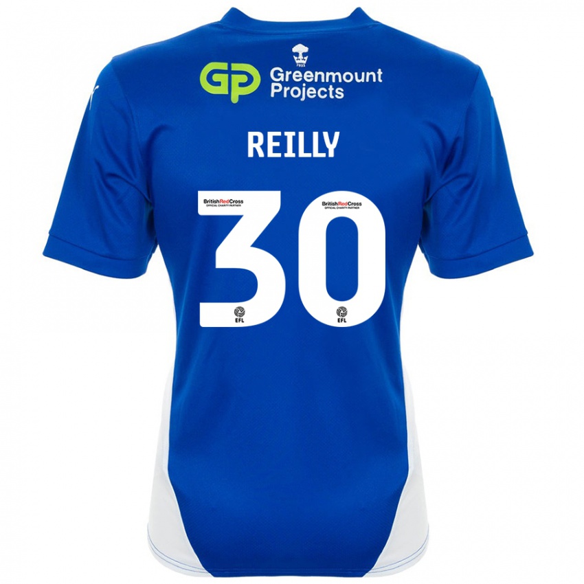 Niño Camiseta Jack Reilly #30 Azul Blanco 1ª Equipación 2024/25 La Camisa Chile