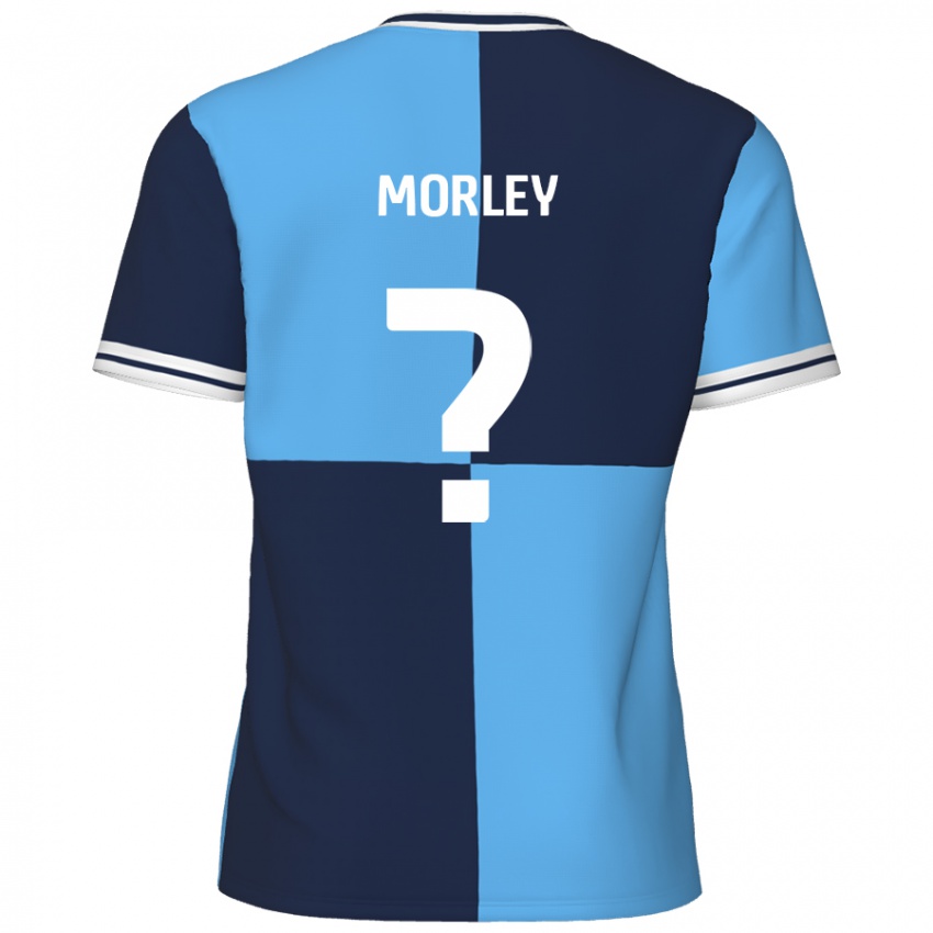 Niño Camiseta Aaron Morley #0 Azul Cielo Azul Oscuro 1ª Equipación 2024/25 La Camisa Chile