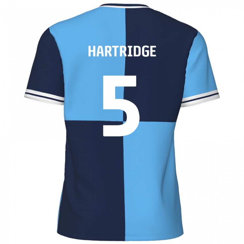 Niño Camiseta Alex Hartridge #5 Azul Cielo Azul Oscuro 1ª Equipación 2024/25 La Camisa Chile