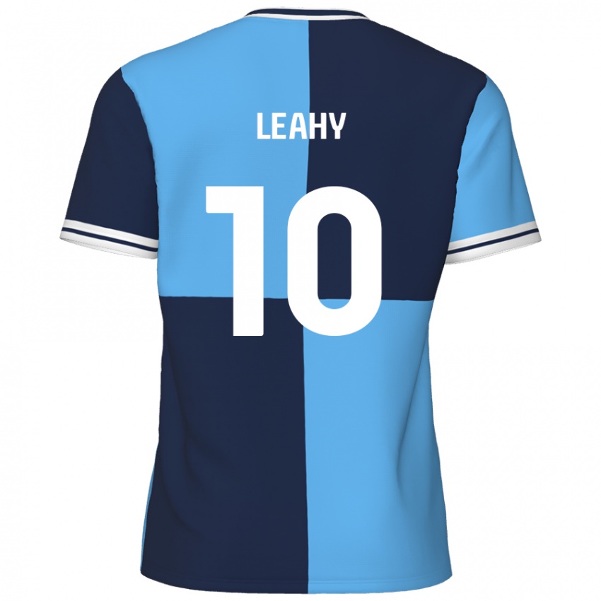 Niño Camiseta Luke Leahy #10 Azul Cielo Azul Oscuro 1ª Equipación 2024/25 La Camisa Chile