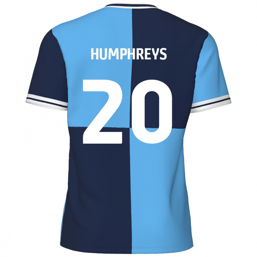 Niño Camiseta Cameron Humphreys #20 Azul Cielo Azul Oscuro 1ª Equipación 2024/25 La Camisa Chile