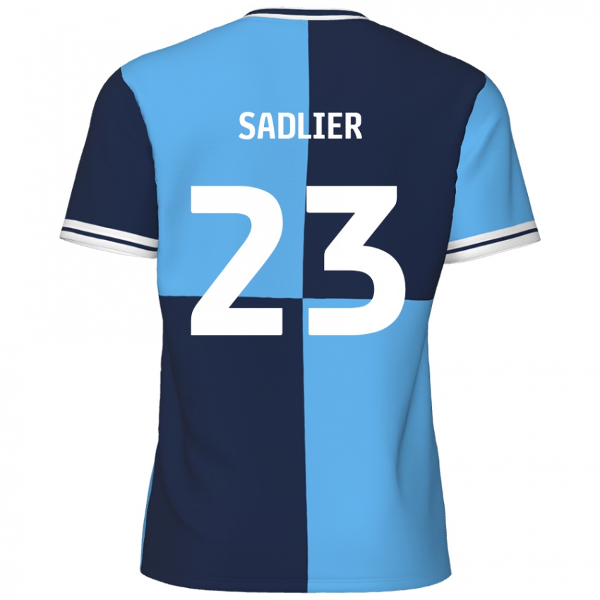 Niño Camiseta Kieran Sadlier #23 Azul Cielo Azul Oscuro 1ª Equipación 2024/25 La Camisa Chile