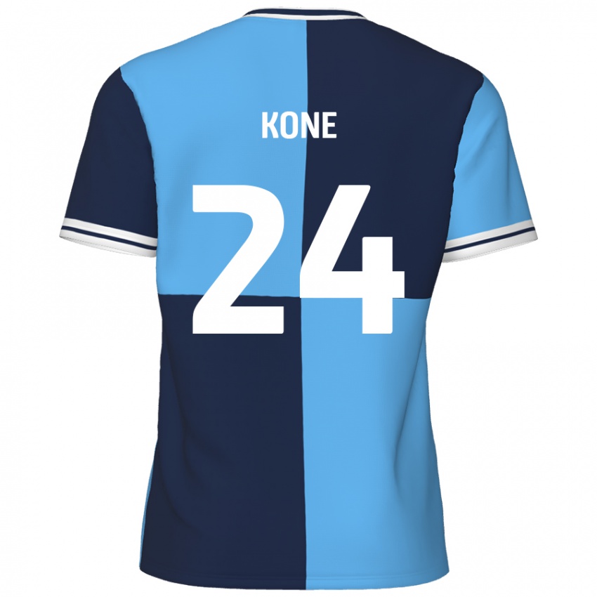 Niño Camiseta Richard Kone #24 Azul Cielo Azul Oscuro 1ª Equipación 2024/25 La Camisa Chile