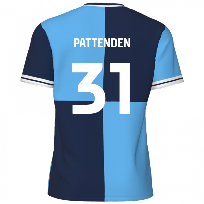 Niño Camiseta Jasper Pattenden #31 Azul Cielo Azul Oscuro 1ª Equipación 2024/25 La Camisa Chile