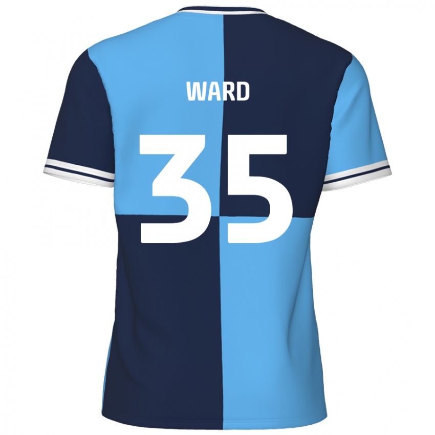 Niño Camiseta Christie Ward #35 Azul Cielo Azul Oscuro 1ª Equipación 2024/25 La Camisa Chile