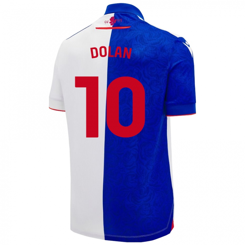 Niño Camiseta Tyrhys Dolan #10 Azul Cielo Blanco 1ª Equipación 2024/25 La Camisa Chile