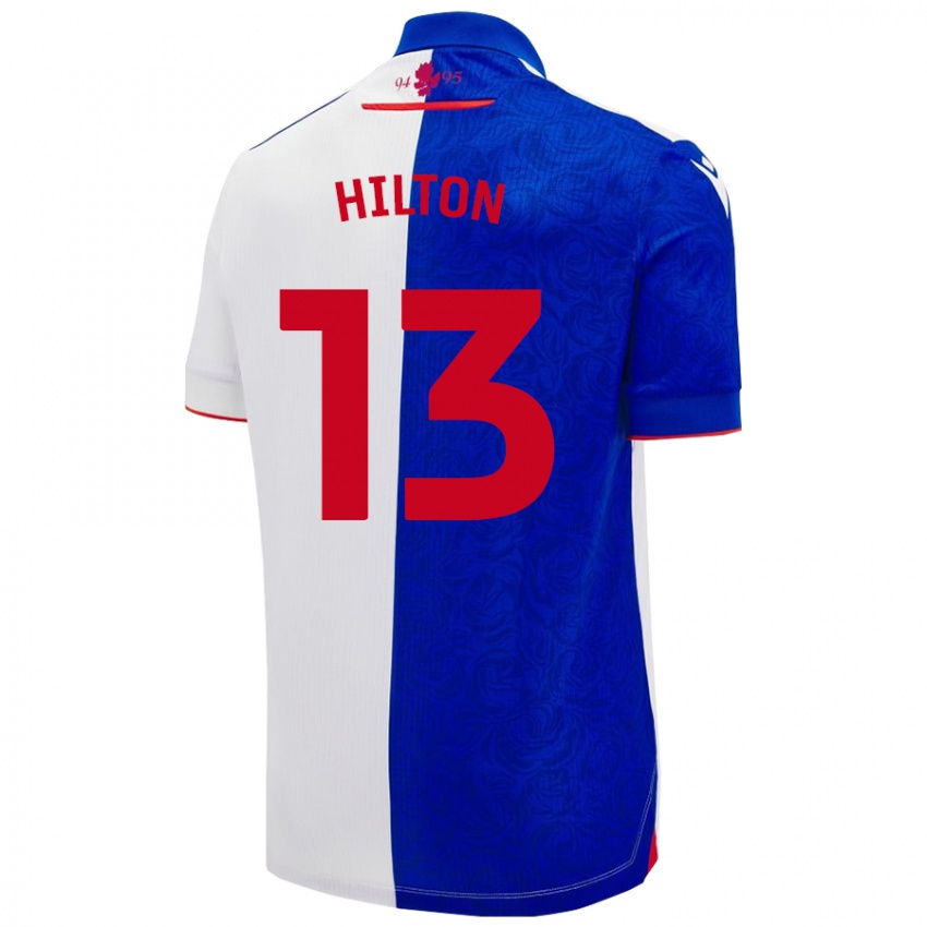 Niño Camiseta Joe Hilton #13 Azul Cielo Blanco 1ª Equipación 2024/25 La Camisa Chile