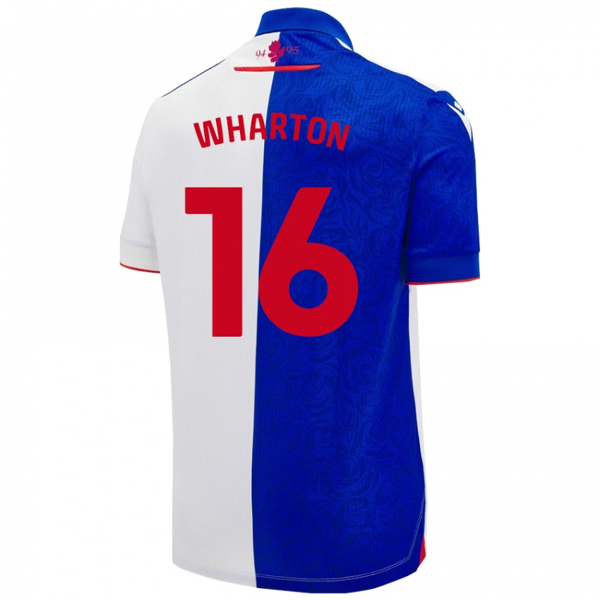 Niño Camiseta Scott Wharton #16 Azul Cielo Blanco 1ª Equipación 2024/25 La Camisa Chile