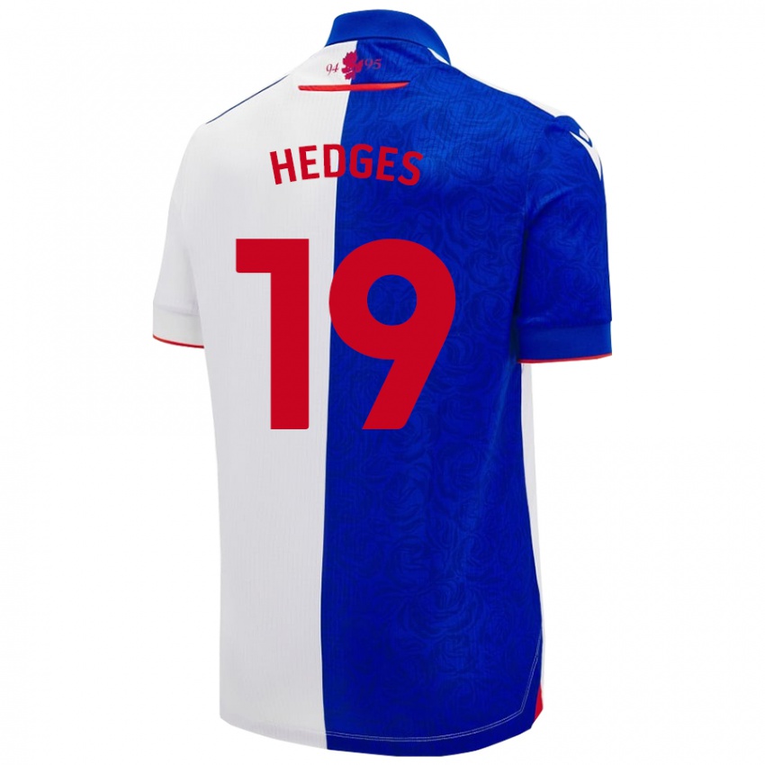 Niño Camiseta Ryan Hedges #19 Azul Cielo Blanco 1ª Equipación 2024/25 La Camisa Chile