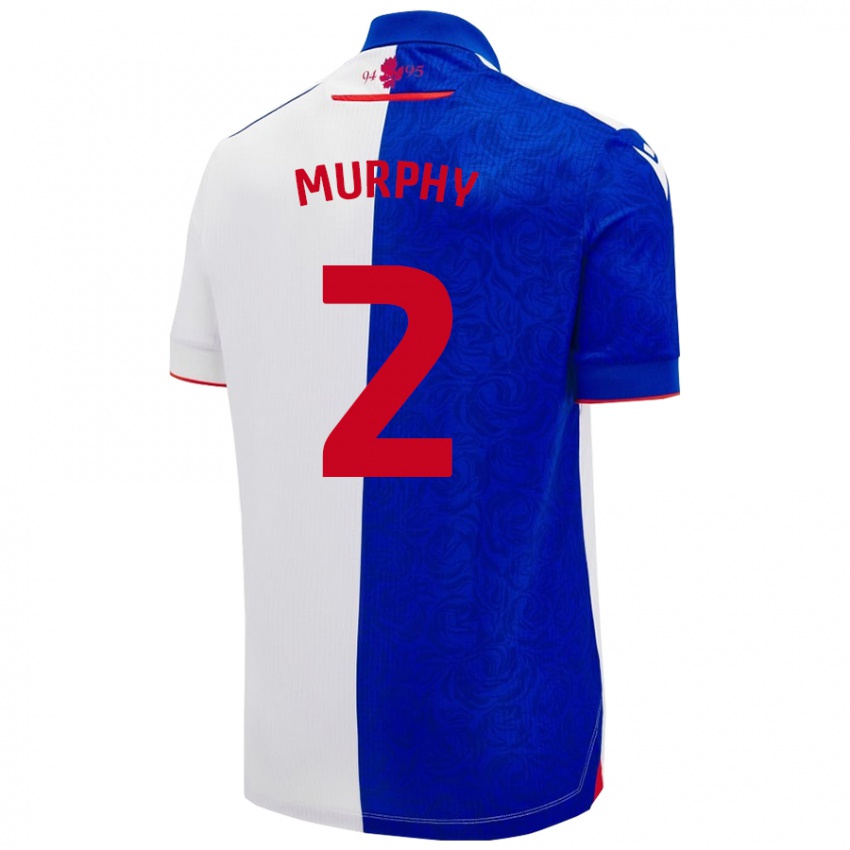 Niño Camiseta Niamh Murphy #2 Azul Cielo Blanco 1ª Equipación 2024/25 La Camisa Chile