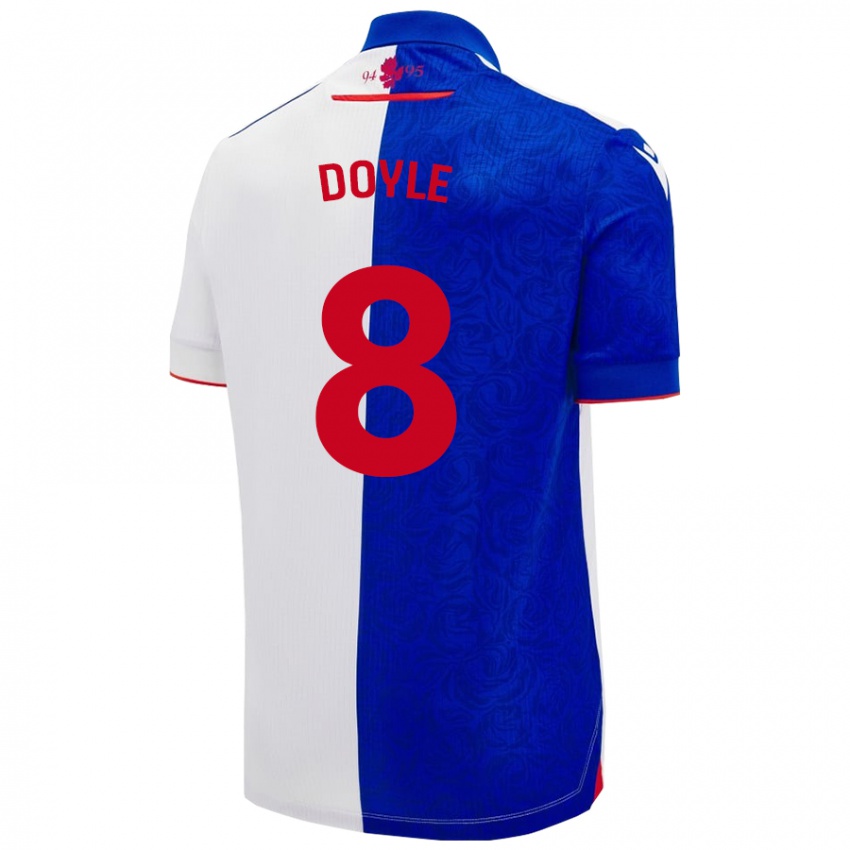 Niño Camiseta Emma Doyle #8 Azul Cielo Blanco 1ª Equipación 2024/25 La Camisa Chile