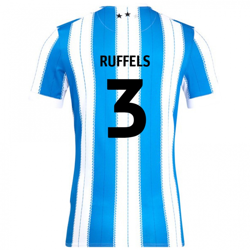 Niño Camiseta Josh Ruffels #3 Azul Blanco 1ª Equipación 2024/25 La Camisa Chile