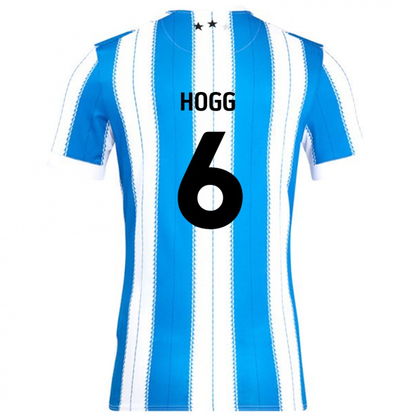 Niño Camiseta Jonathan Hogg #6 Azul Blanco 1ª Equipación 2024/25 La Camisa Chile