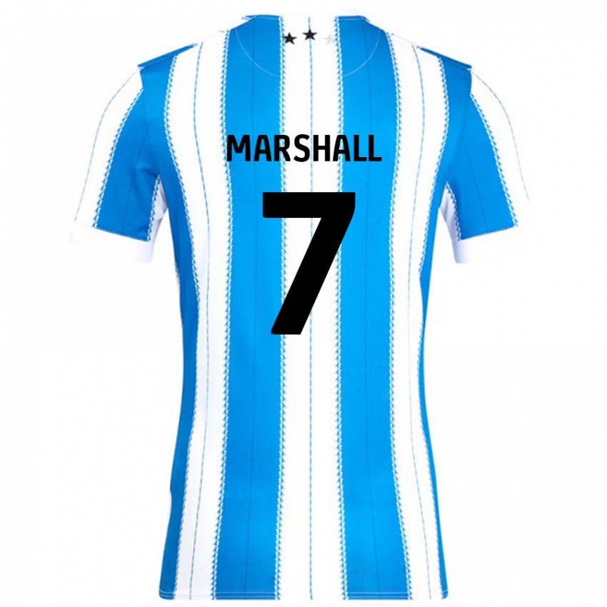 Niño Camiseta Callum Marshall #7 Azul Blanco 1ª Equipación 2024/25 La Camisa Chile